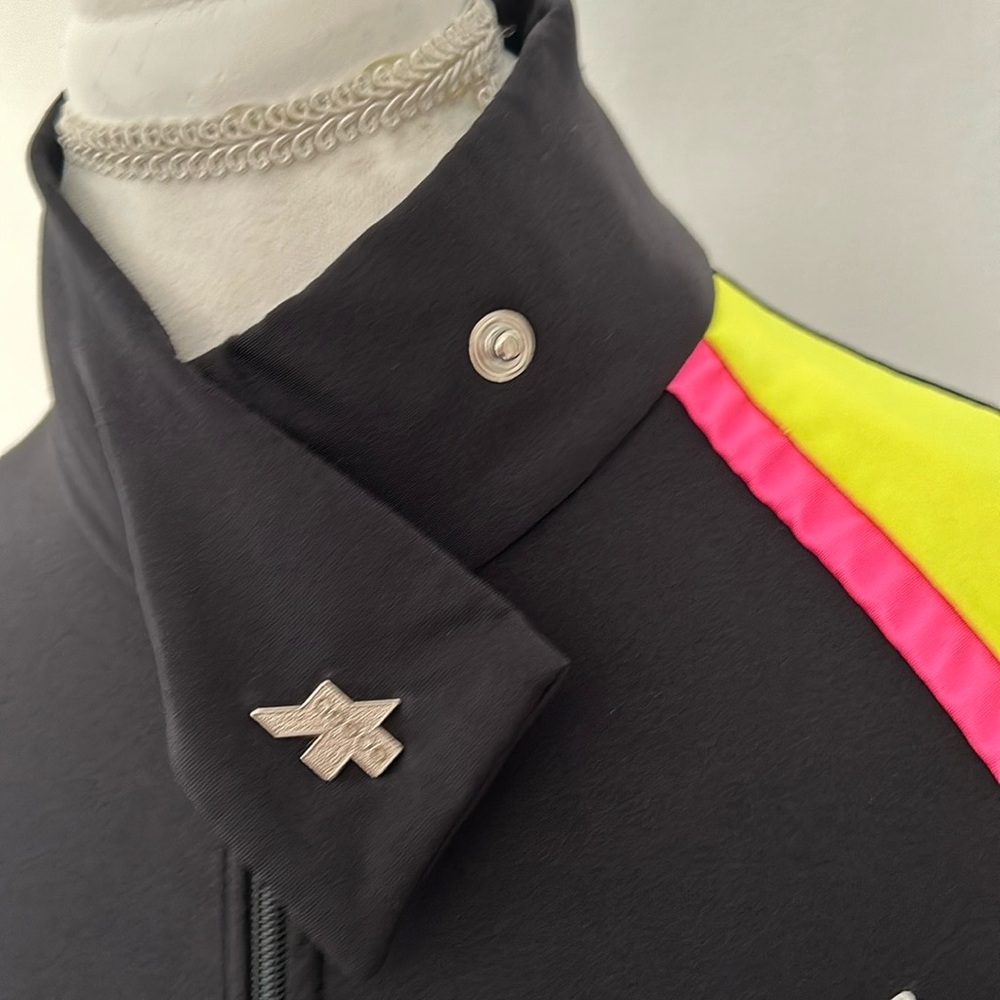 Assos, Black and Yellow Ski Jacket with Full-Zip and Standing Collar - Picture 6 of 9